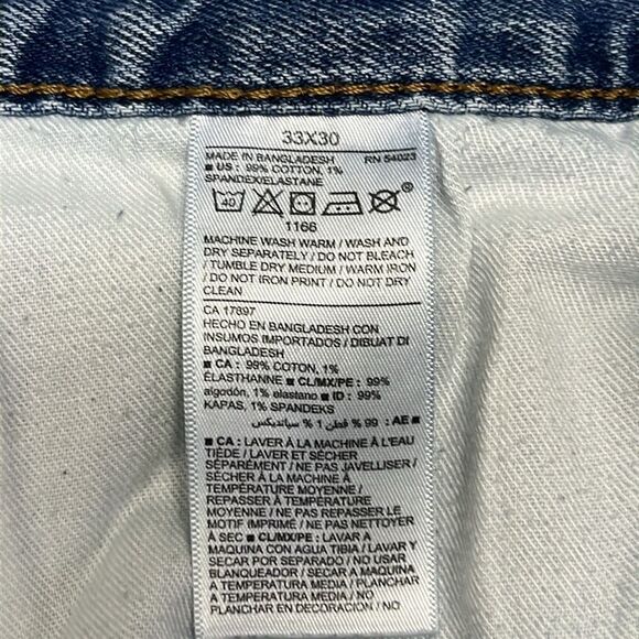 Old Navy Men’s Light Wash Faded Athletic Built-In Flex Straight Jeans- 33 X 30 - Picture 11 of 11
